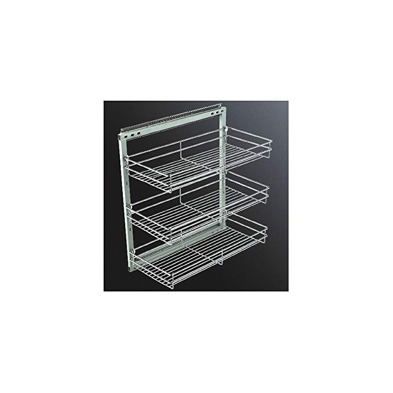 campbell moulding ML-017C Cabinet Spice Rack- 3 shelves Full Pullout