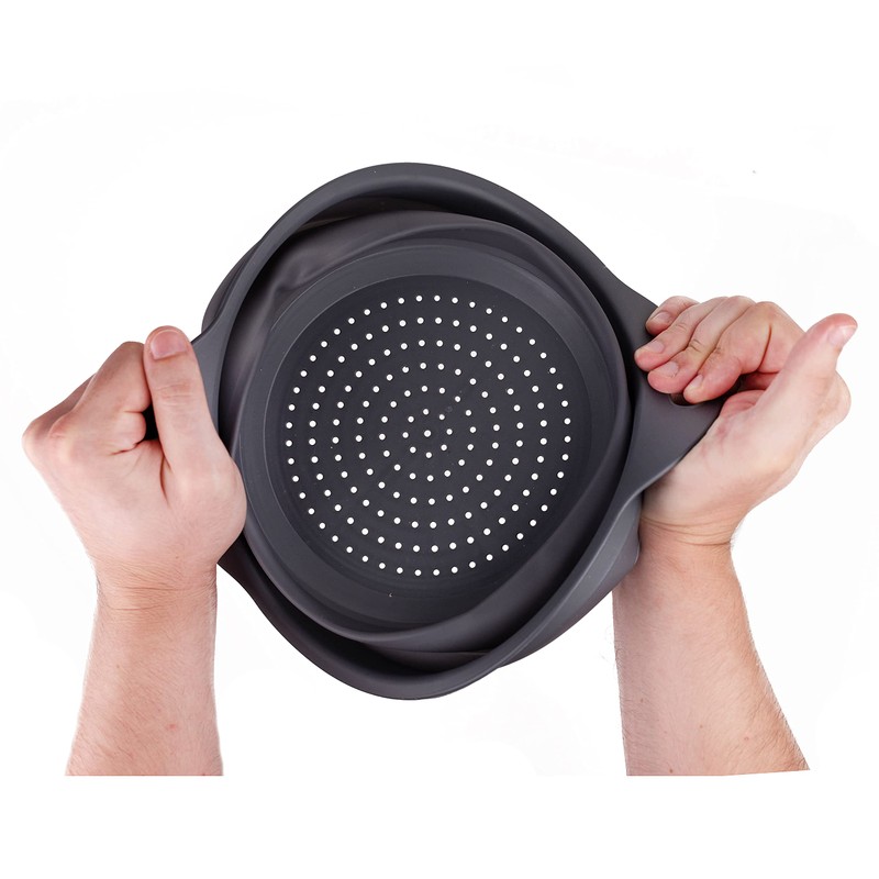 Zirbel Colander Foldable Set of 2 Pasta Strainer Space-Saving