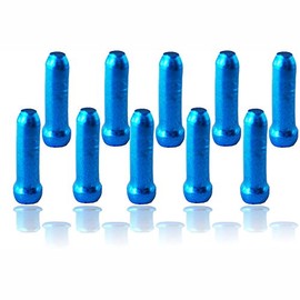 10 x Inner Gear Brake Bike Cable Ends Crimps Ferrule Blue