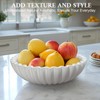 MAONAME Concrete Decorative Bowl, White Fruit Bowl for Kitchen Counter,
