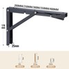 HBL' 2 Pack Folding Shelf Brackets 200MM Heavy Duty Shelf