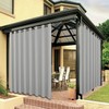 BONZER Wide Waterproof Outdoor Curtains for Patio Heavy Privacy Sunlight