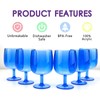 yongzhenlite Set of 6 Acrylic Wine Goblets,12 oz plastic Wine