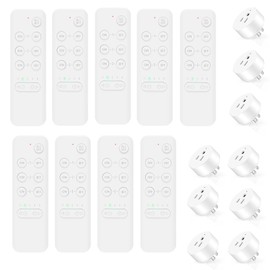Wireless Remote Control Outlet Switch,NineLeaf Remote Light Switch,Remote Control Outlet Plug Adapter with Remote for Lamps and Household Appliances,No Wire Required,500FT Long Range(9Remotes+9Plugs)