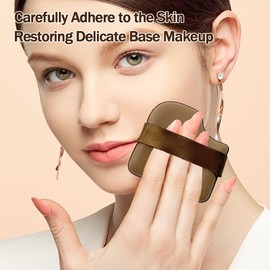 6 PCS Foundation Sponge, Powder Puff, Makeup Sponge, Cushion Puff for Foundation and Powder, Fluffy Square Triangle Latex Foundation Applicator for Liquid Cream Powder (Chocolates)