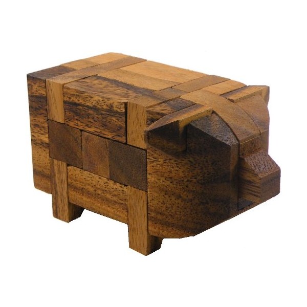 Pig Kumiki 3D Brain Teaser Wooden Puzzle