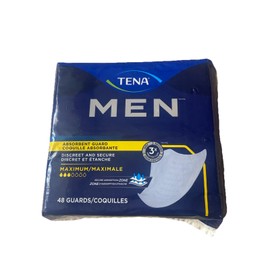 Tena 48 Count  TENA Incontinence Guards for Men Maximum Triple Protection Absorbency