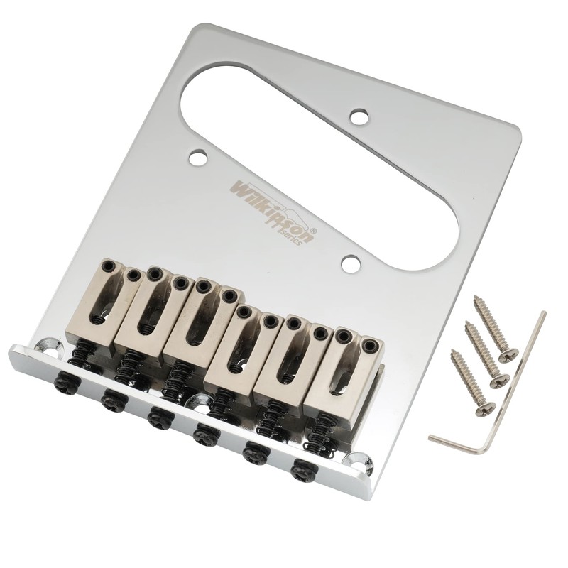 Wilkinson WOT03 52.5mm (2-1/16 inch) Guitar Telecaster Bridge Modern 6-Saddles
