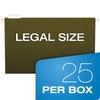 Pendaflex Recycled Hanging Folders, Legal Size, Standard Green, 1/5 Cut,