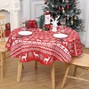 Haperlare Christmas Round Tablecloth 60 Inch, Xmas Tree and Deer