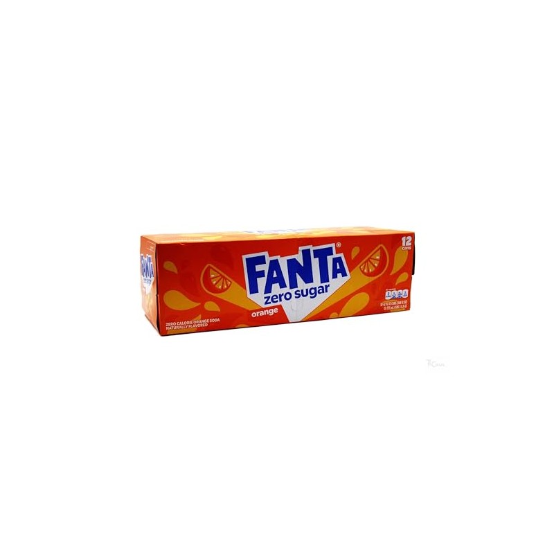 Fanta Zero Sugar Orange Soda, 12 Pack