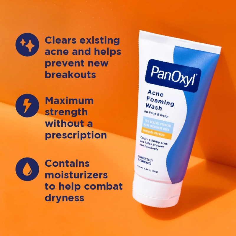PanOxyl Foaming Acne Wash Maximum Strength 5.5 oz (Pack of