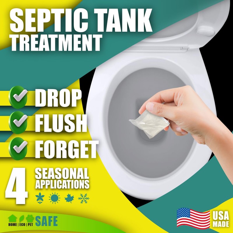 GREEN PIG Septic Tank Treatment - 8 Pods, Septic Safe