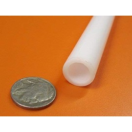 Delrin White Acetal POM Round Tube .625" Oversized OD x .500 Undersized ID x 1/16" Wall x 60" Length
