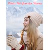 6 Pcs Winter Hats Gloves Set, 3 Pcs Winter Knitted