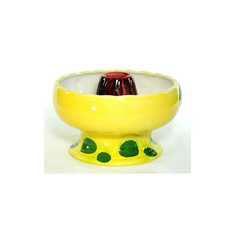 Myriahs 48 Ounce Ceramic Flaming Volcano Hula Girl Tiki Drink