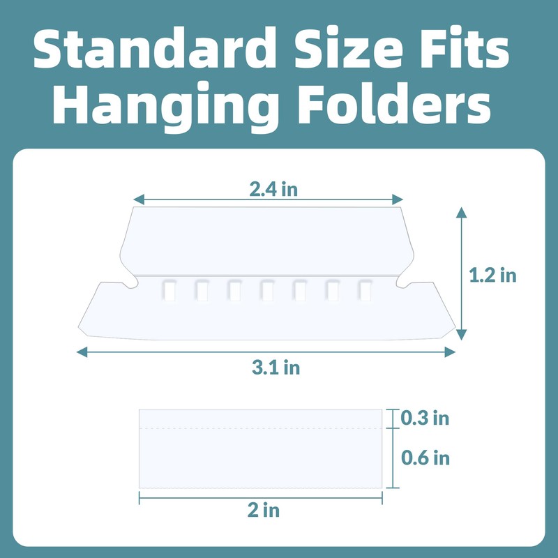 File Folder Labels, SUNEE 50 Sets Hanging File Folder Tabs