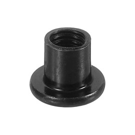 sourcing map M8 T-nuts, 10pcs Carbon Steel Hex Socket Head Insert Nut Screw Post Sleeve Nut for Furniture 10mm Height, Black