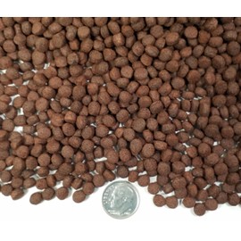 Aquatic Foods Inc. 6mm- 1/4" Floating California Blackworm Pellets with Color Enhancers and Vitamins for All Large Tropical Fish, Large Cichlids, Koi Fish & Pond Fish - 1/8-lb