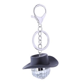 tenghong2021 Silver Disco Ball Keychain Mirror Ball Keyring Accessories for 70s 80s Disco Party Favor Christmas Gift -Style A(Black)