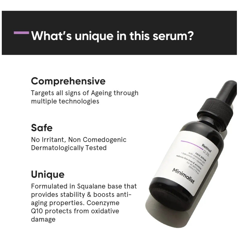 Suero Minimalista De Retinol Al 0.3% Con Aceite De Bakuchiol
