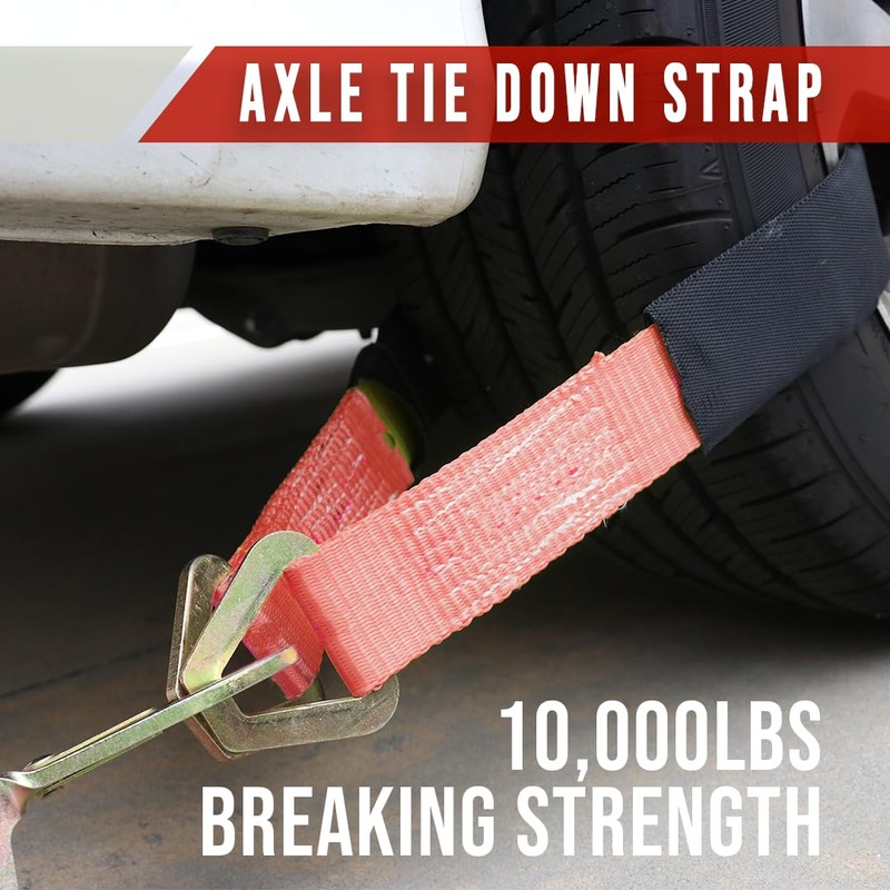 Boxer 4 Pack 2" x 24" Premium Red Axle Straps