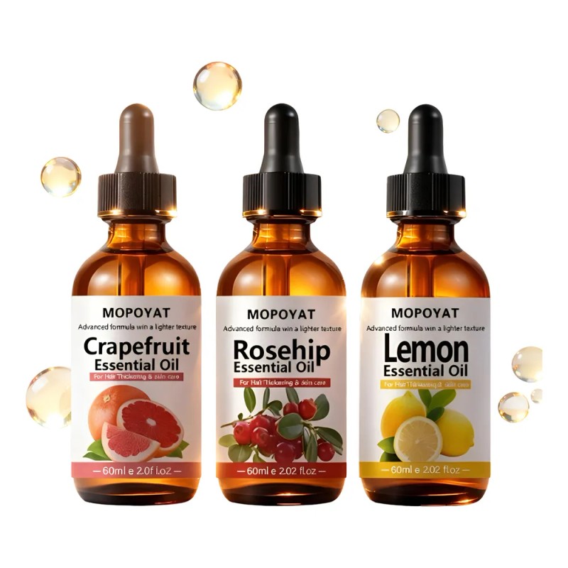 Mopoyat Aceite De For El Crecimiento Del Cabello Con 3pcs