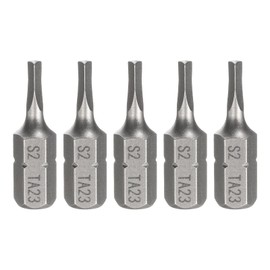 HARFINGTON 5pcs Magnetic Triangle Screwdriver Bit TA23 1/4" Hex Shank 1" (25mm) Long Magnetic S2 Steel Industrial Grade Screw Driver Bit Triangular Head Electric Drill Bits
