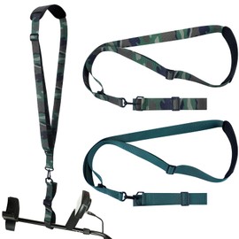 Tondiamo 2 Pcs Metal Detector Shoulder Strap Adjustable for Metal Detector Detecting Gold, Coin(Camouflage, Atrovirens)