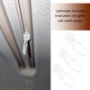 LT Easiyl 40Pcs White Plastic Curtain Hooks 34mm Curtain Rail
