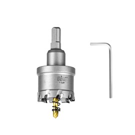 SALI 1-5/8" (41mm) TCT Hole Saw Kit Tungsten Carbide Tipped Hole Saw Drill Bit with Titanium-Plated Pilot Drill bit for Metal, Stainless Steel, Iron, Plastic