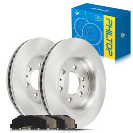 PHILTOP 54153+D1414 Front Disc Brake Rotor and Ceramic Brake Pad Set Kit For f/150 2010-2020, Expedition 2010-2021, Navigator 2010-2021, brake pads and rotors kit, 6pcs