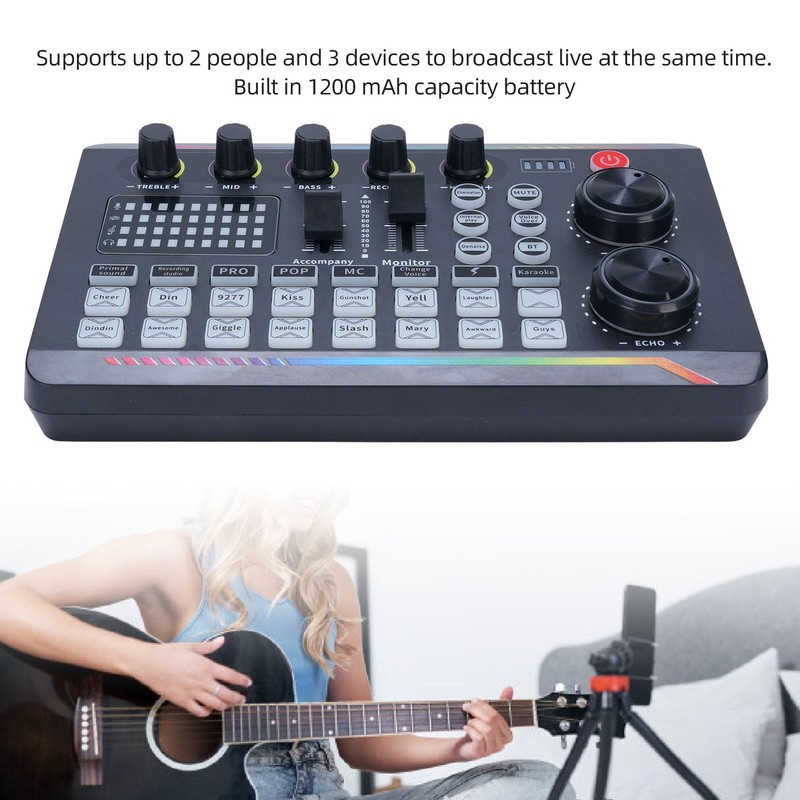 Live Sound Card with DJ Mixer Effects,Audio Interface for PC