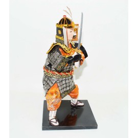 Palmetto Housewares Japanese Warrior Doll, Samurai, 30cm/12 inch, Japanese Culture, Asian Doll (Golden-Helmet)