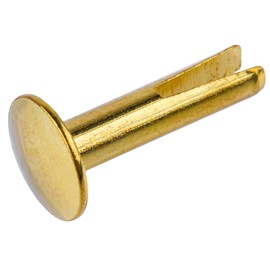 Split Trunk Rivets Brass Plated Steel Head Diameter : 3/8 - Long : 3/4", Diameter Body : 5/32" - Pack of 50 Rivets | TKR-14