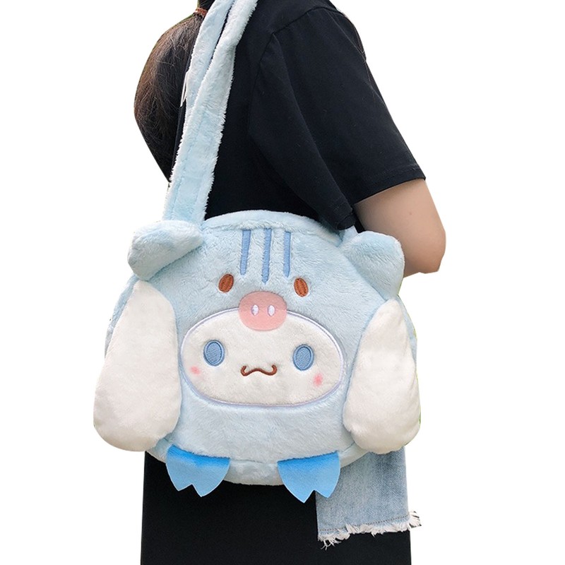 Autumn Winter Plush Underarm Bag Cute Soft Girls JK Uniform