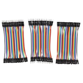 Heevhas 120 Pieces 40 Pin Jumper Wire Cable Breadboard Ribbon Cables 10 cm / 3.93 Inch Female-Female Male-Male Jumper Cable 24AWG Wire Bridges for Arduino Breadboard DIY Project