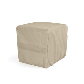 Covermates Square Patio Accent Table Cover - Patio Outdoor Furniture Cover, Water Resistant Outdoor Ottoman/Side Table Cover, Elite 300D Polyester, 52W x 52D x 25H, Khaki