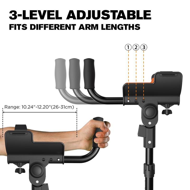 3-Angle Adjustable Forearm Crutches for Adults Ergonomic with Carrying Bag