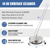 janz 14" Pressure Washer Surface Cleaner with 4 Wheels, Stainless
