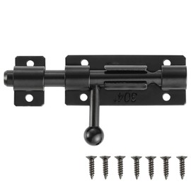 Slide Gate Latch Bolt Door Lock, Stainless Steel Barrel Bolt Door Latch with Padlock Hole, Heavy Duty Garden Door Lock for Furniture Door Window (95.8mm/3.77in)