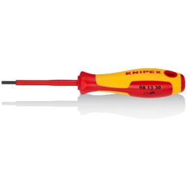 Knipex Screwdriver for hexagon socket screws burnished, insulating multi-component handle, VDE-tested 182 mm 98 13 30
