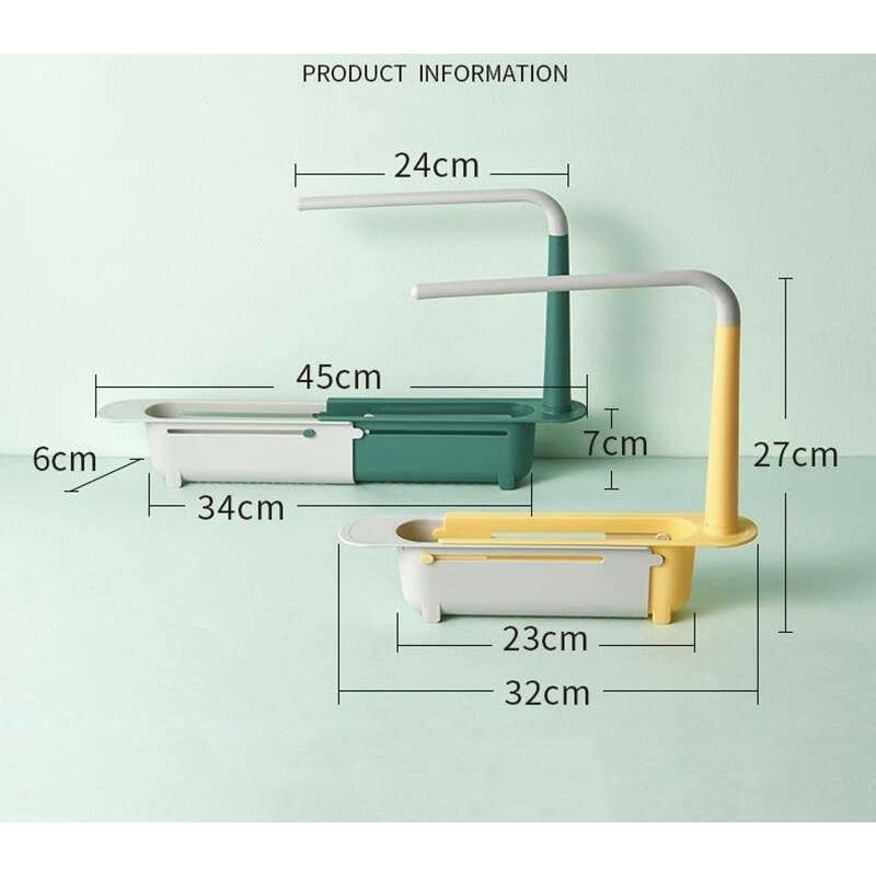 Adjustable and Easy to Use Telescopic Sink Sponge Soap Storage