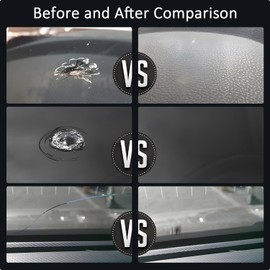 Windshield Crack Chip Repair Kit: 2 Bottles Quick Fix Car Windows Glass Tool Used for Scratches Star Shaped