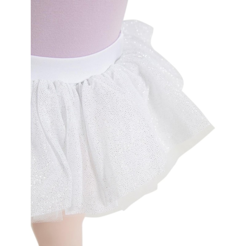 Capezio Women's 11310c Glitter Tutu, White, M, White
