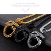 WULZST Ouroboros Eternal Circle Pendant Necklace for Men Retro Stainless