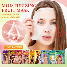 LingHaoLH 9 Pack Variety Facial Sheet Masks Skin Care Set, Hydrating Bulk Sheet Face Masks Skincare Gifts Set for Women Men, Long Lasting Moisturizing Face Mask Skincare for All Skin Type03)