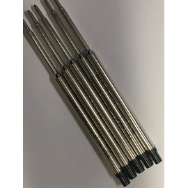 5 Genuine Intrepid Medium Point Ballpoint Refills for Waterman Pen, Bulk Packed (Black)