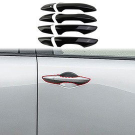 crosselec Carbon Fiber Door Handles Trim Cover Accessories for 2022-2025 Acura MDX (Handle Cover(Glossy Black))
