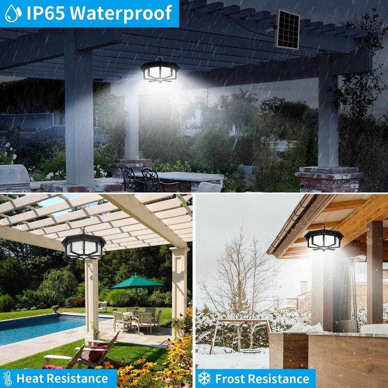 Solar Shed Light Indoor Outdoor, Aqonsie 288LED Solar Powered Motion